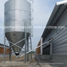 Silo caliente de la casa de aves de corral gavanizado para el almacenamiento de alimentos